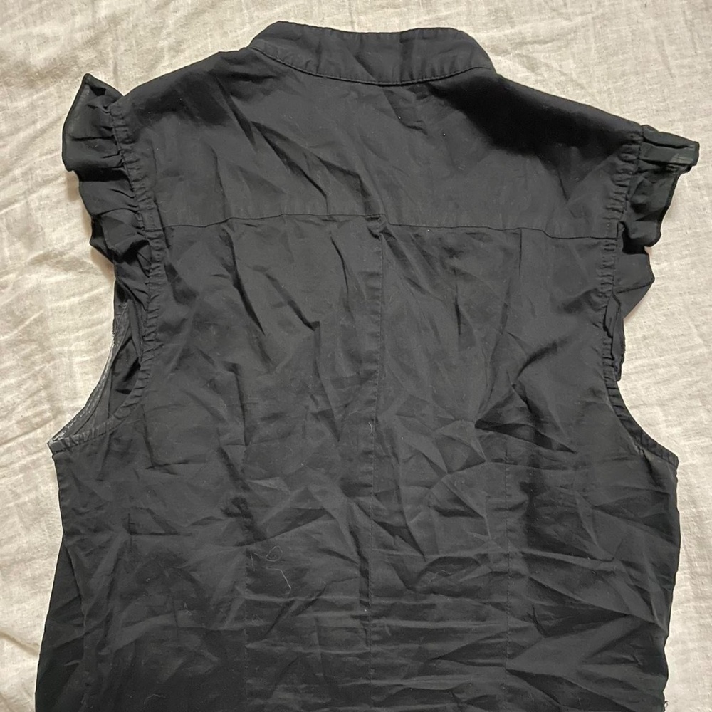 Black Ruffle Blouse - Picture 3 of 3